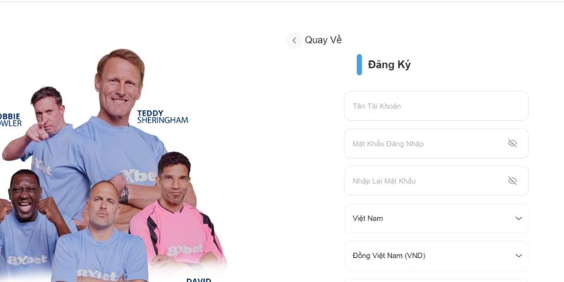 8XBET - Đăng ký tài khoản